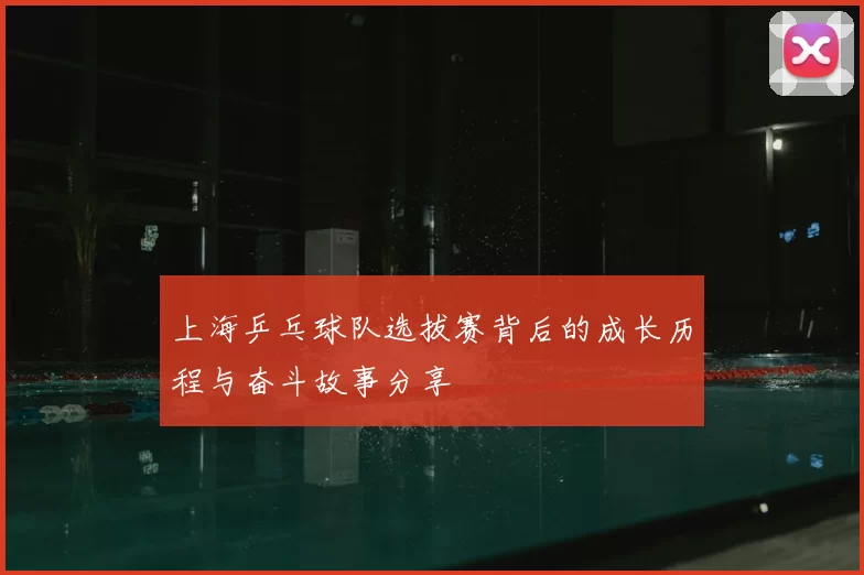 上海乒乓球队选拔赛背后的成长历程与奋斗故事分享