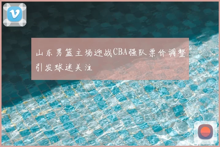山东男篮主场迎战CBA强队票价调整引发球迷关注